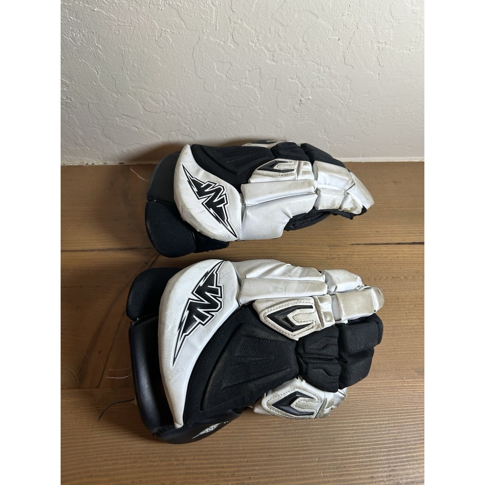 Mission Hockey Gloves The Syndicate Black And‎ White 10in - Picture 2 of 11